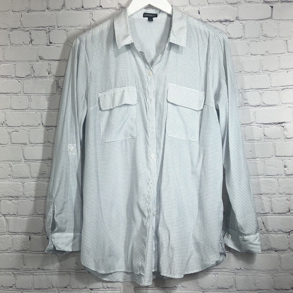 Express button up white with black dots - Picture 1 of 8